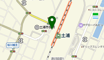 土浦駅西口タクシー乗り場の地図画像