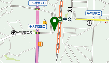 牛久駅西口タクシー乗り場の地図画像