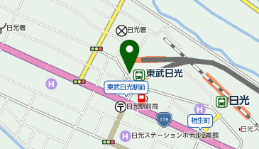 東武日光駅前タクシー乗り場の地図画像