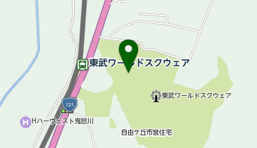 東武ワールドスクウェアタクシー乗降場の地図画像