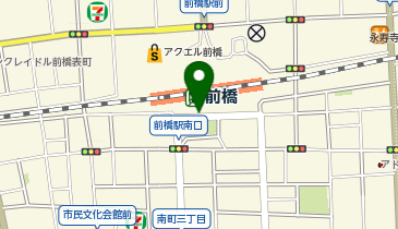 前橋駅南口タクシー乗り場の地図画像