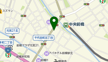 日本中央交通株式会社 前橋営業所 タクシー乗り場の地図画像