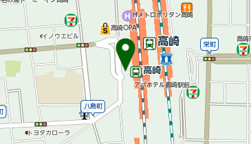 高崎駅西口タクシー乗り場の地図画像