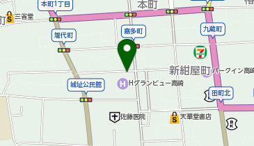 上信ハイヤー株式会社ホテルグランビュー高崎タクシーのりばの地図画像