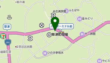 草津温泉バスターミナル内タクシー乗り場の地図画像