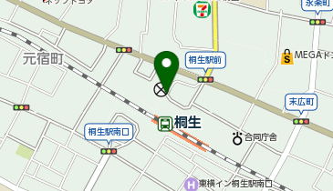 桐生駅北口タクシー乗り場の地図画像