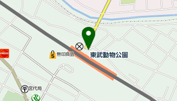 東武動物公園駅東口タクシー乗り場の地図画像