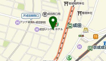 成田駅西口タクシー乗り場の地図画像