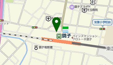 銚子駅前タクシー乗り場の地図画像