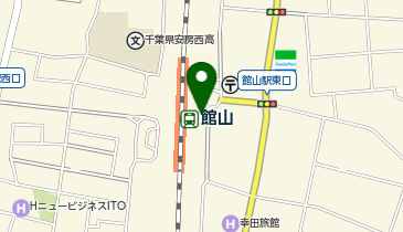 館山駅東口タクシー乗り場の地図画像