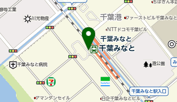 千葉みなと駅西口タクシー乗り場の地図画像
