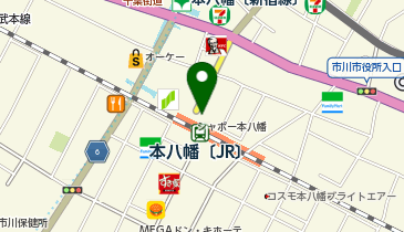 本八幡駅北口タクシー乗り場の地図画像