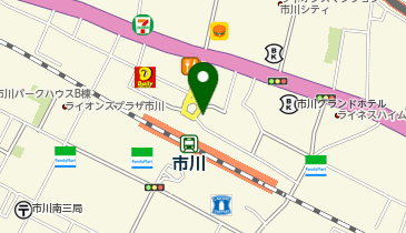 市川駅北口タクシー乗り場の地図画像