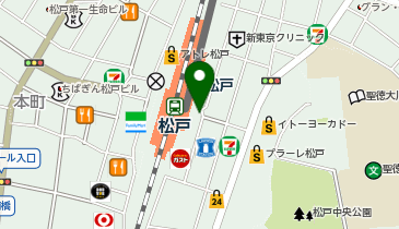 松戸駅東口タクシー乗り場の地図画像
