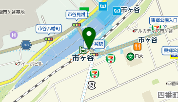 市ヶ谷駅前タクシー乗り場の地図画像