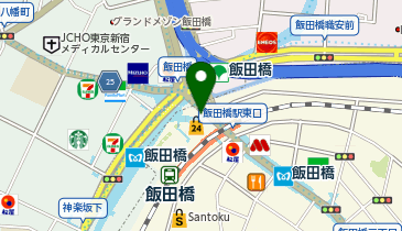 飯田橋駅前タクシー乗り場の地図画像