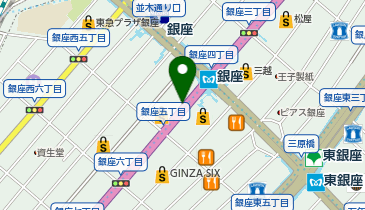 銀座7号優良タクシー乗り場の地図画像