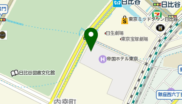 帝国ホテル東京タクシー乗り場の地図画像