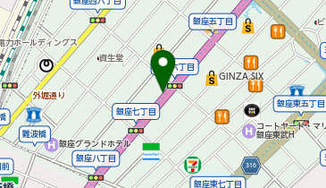 銀座17号無線タクシー乗り場の地図画像
