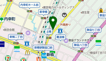 銀座2号優良タクシー乗り場の地図画像
