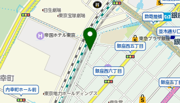 銀座5号優良タクシー乗り場の地図画像