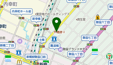 銀座14号無線タクシー乗り場の地図画像