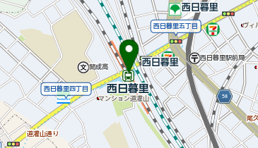 西日暮里駅前タクシー乗り場2の地図画像