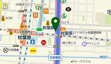 秋葉原駅昭和通り口前タクシー乗り場の地図画像