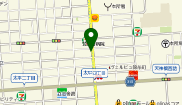 賛育会病院前タクシー乗り場の地図画像