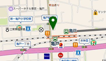 亀戸駅北口タクシー乗り場の地図画像