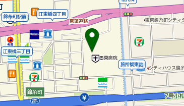 墨東病院タクシー乗り場の地図画像