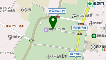 東京プリンスホテルタクシー乗り場の地図画像