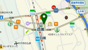 目黒駅東口タクシー乗り場の地図画像