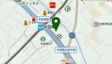 中目黒アトラスタワー前タクシー乗り場の地図画像