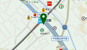 中目黒駅前タクシー乗り場の地図画像