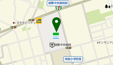 関東中央病院タクシー乗り場の地図画像