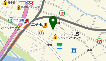 二子玉川駅前タクシー乗り場の地図画像