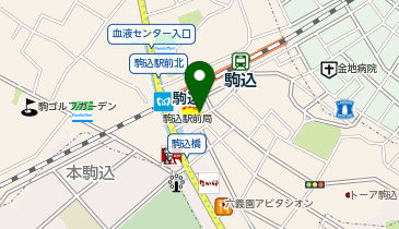駒込駅前タクシー乗り場の地図画像