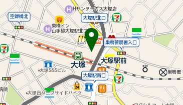 大塚駅北口タクシー乗り場の地図画像