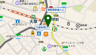 大塚駅南口タクシー乗り場の地図画像