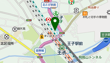王子駅北口タクシー乗り場の地図画像