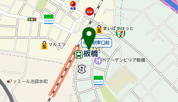 板橋駅東口タクシー乗り場の地図画像