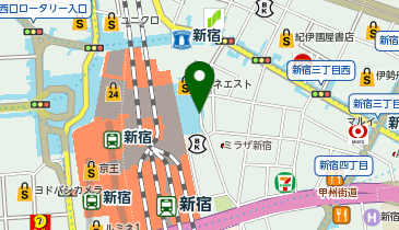 新宿駅東口タクシー乗り場の地図画像