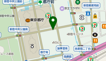 新宿NSビル前タクシー乗り場の地図画像