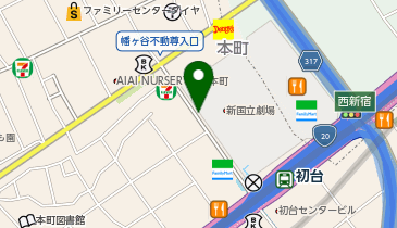 新国立劇場西側タクシー乗り場の地図画像