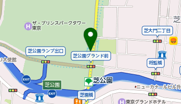 芝公園タクシー乗り場の地図画像