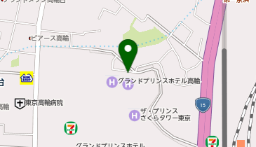 グランドプリンスホテル高輪タクシー乗り場の地図画像