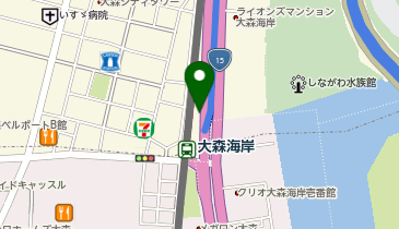 大森海岸駅前タクシー乗り場の地図画像