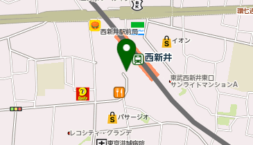 西新井駅西口タクシー乗り場の地図画像