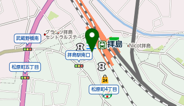 拝島駅南口タクシー乗り場の地図画像